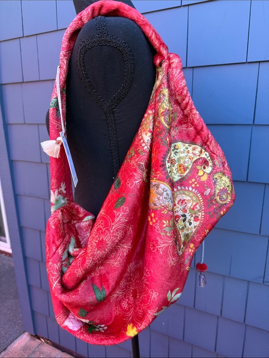 Johnny Was Handbags - Johnny Was sling bag soft NWT red gold paisley